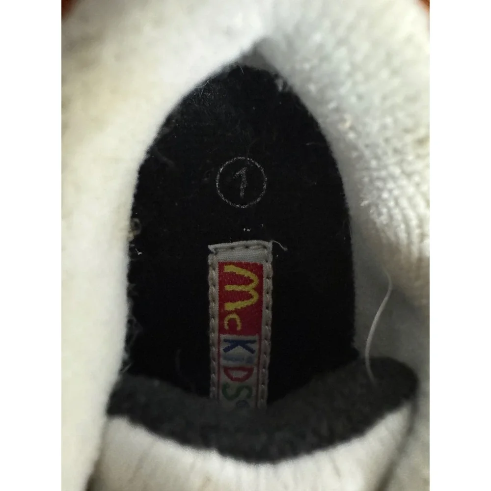 McKIDS Baby Boys White Blue Action Flex Sneakers Hook‎ Loop Straps Size 1